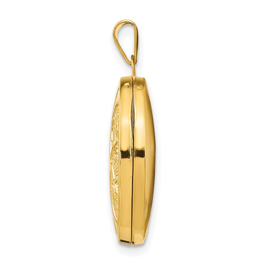 14k Tree 21x16mm Oval Locket