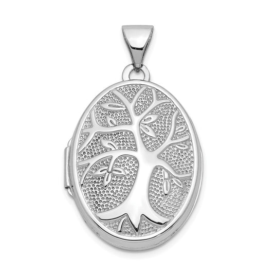 Gold Polished Tree Oval Lockets