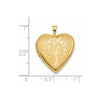 14K Polished Tree 20mm Heart Locket