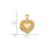 14k Fancy Scroll Design Reversible 15mm Heart Locket