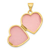 14K and White Rhodium Diamond 16mm Heart Locket