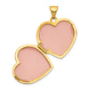 14k Scroll Design Reversible 19mm Heart Locket