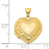 14K Heart Border 19mm Heart Locket