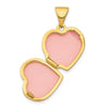 14K Polished Plain 13mm Heart Locket