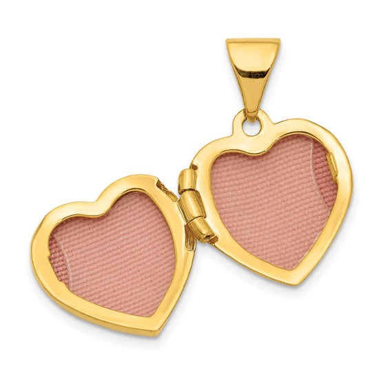 14K Heart Border 13mm Heart Locket
