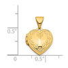 14K Heart Border 13mm Heart Locket