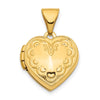 14K Heart Border 13mm Heart Locket