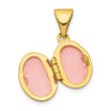 14k Polished Plain 12mm Oval Locket