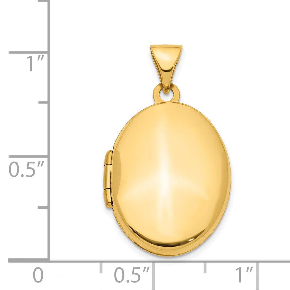 Gold Polished Oval Lockets