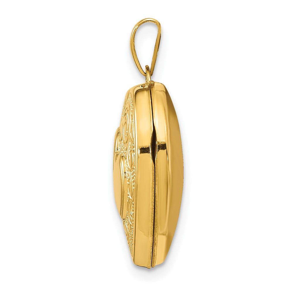 Gold Polished Double Heart Lockets