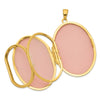 14K Fancy Engraved 38mm Oval Family Locket Holds 6 Photos