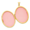 14K Floral Border 33mm Oval Locket