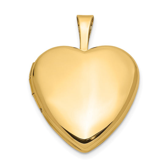 Gold Polished Heart Lockets
