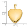 Gold Polished Heart Lockets