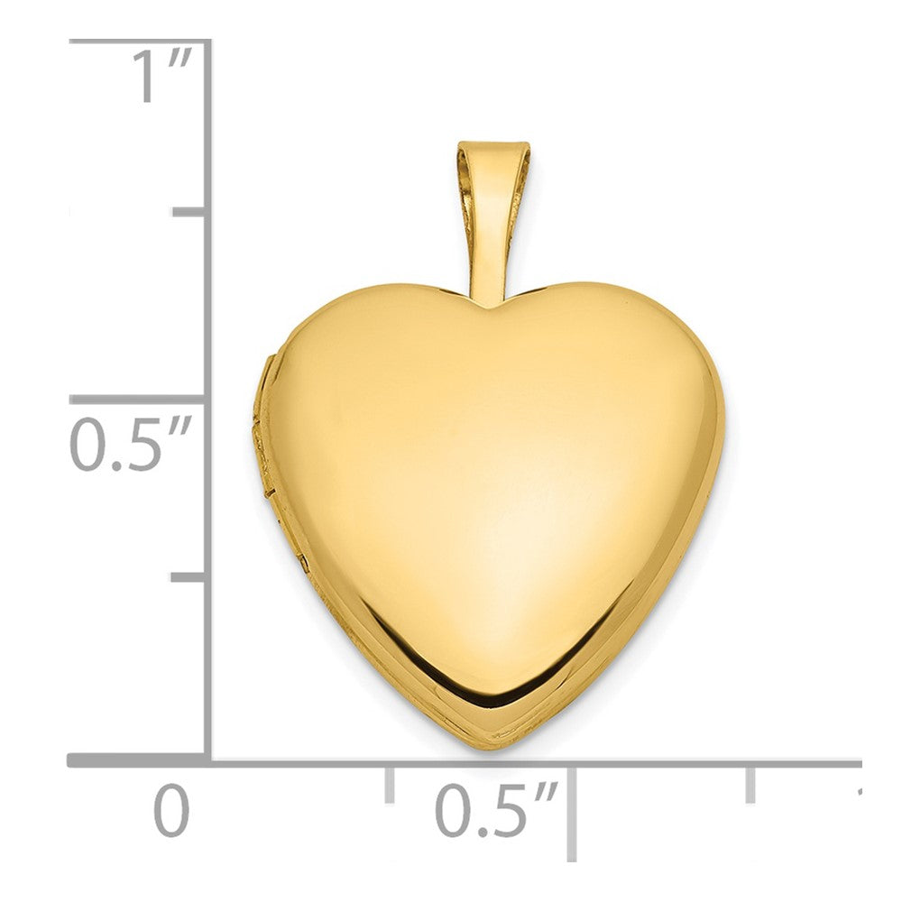 Gold Polished Heart Lockets