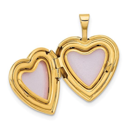 Gold Polished Heart Lockets