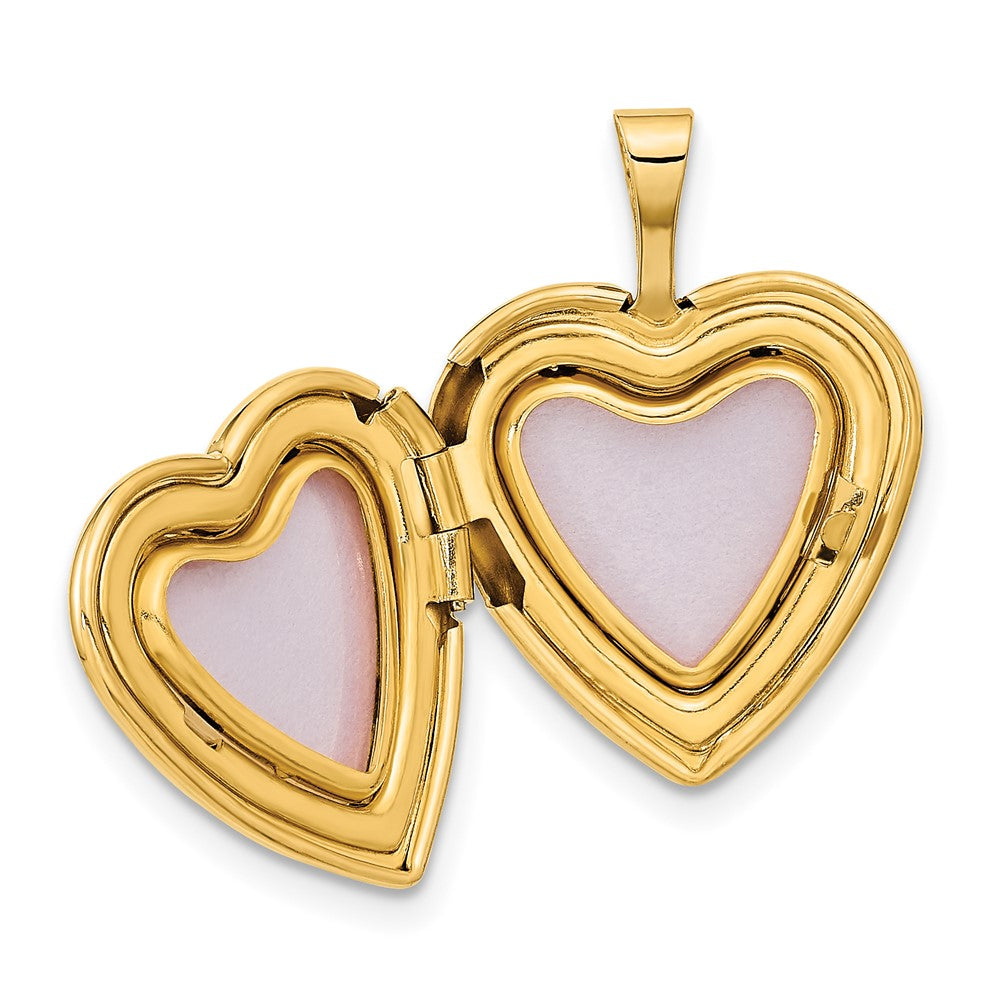 Gold Polished Heart Lockets