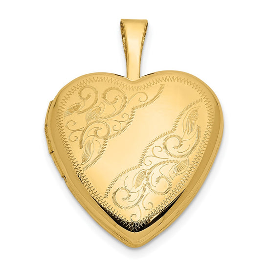Gold Polished Heart Lockets