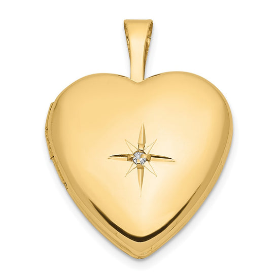Gold Polished Heart Lockets