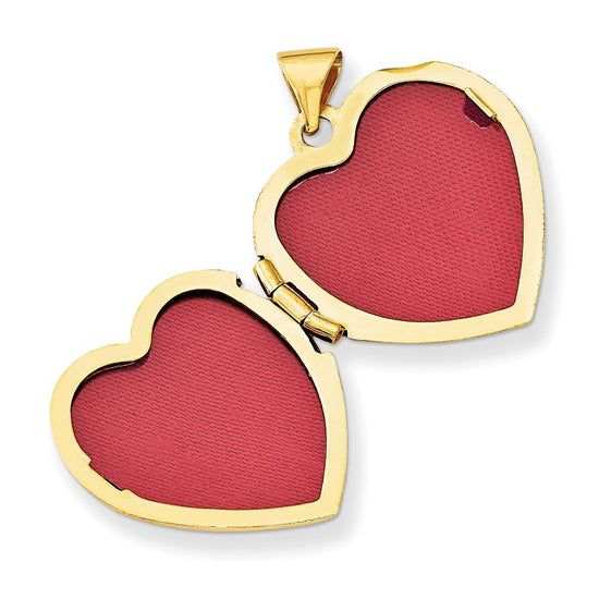 14k Diamond Claddagh with Poem on Reverse 18mm Heart Locket