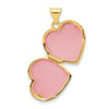 14k Reversible Swirl Design 15mm Heart Locket