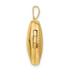 14k Brushed with Beaded Edge 18mm Heart Locket