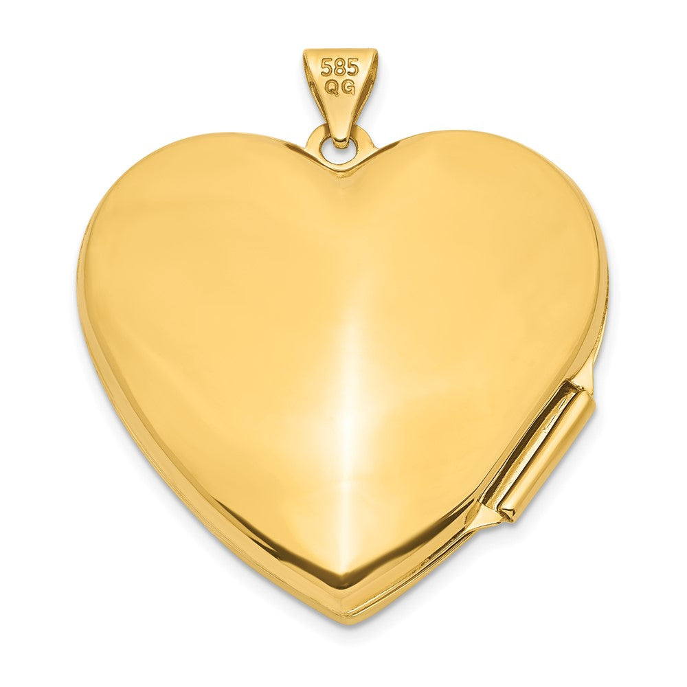 Gold Polished Heart Lockets