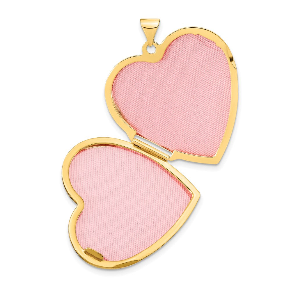 Gold Polished Heart Lockets