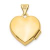 14k Polished Ruby 15mm Heart Locket
