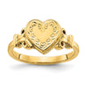 14k (8x8mm Photos) 10mm Heart Locket Size 7 Ring