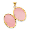 Gold Polished Floral Oval Lockets