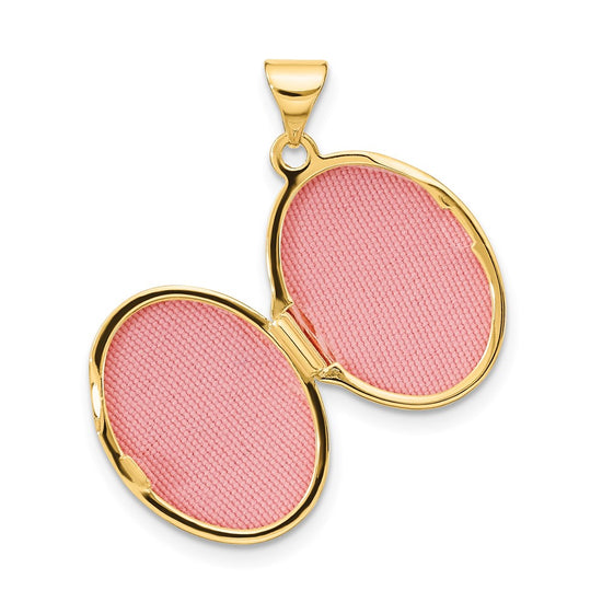 14k Swirl Design 17mm Oval Locket