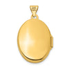 14k with White Rhodium Brushed Diamond Star 21mm Oval Locket