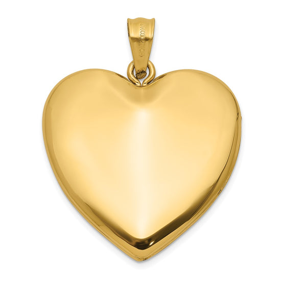 Gold Polished Heart Lockets