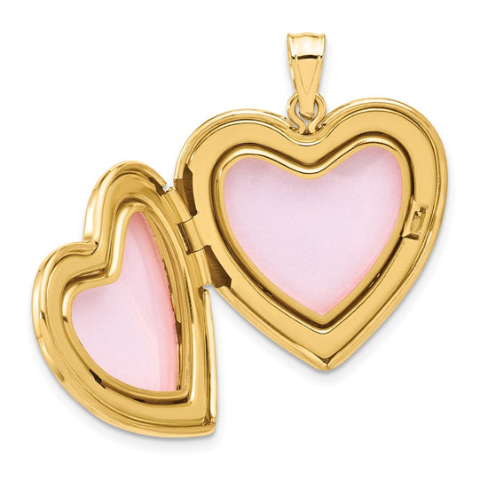 Gold Polished Heart Lockets