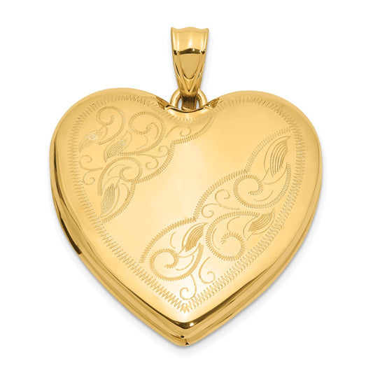 Gold Polished Heart Lockets