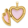 14K Satin and Polished Diamond Star 24mm Heart Locket