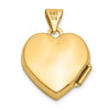 14k Floral I LOVE YOU Script 15mm Heart Locket
