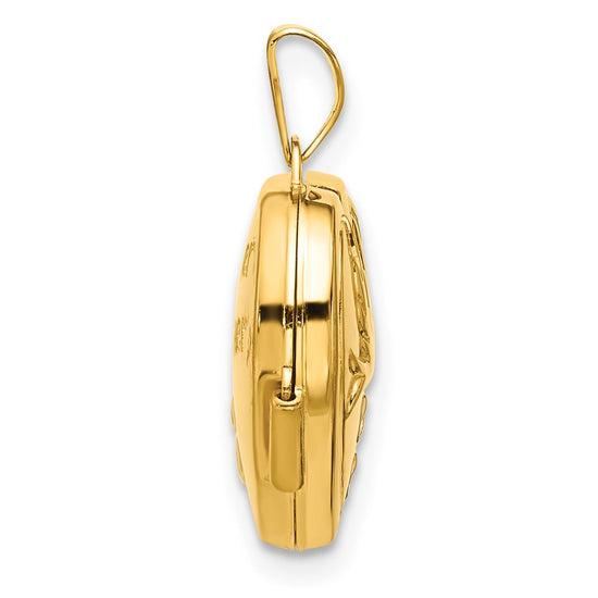 Gold Polished "Together Forever" Heart Lockets