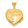 Gold Polished "Together Forever" Heart Lockets