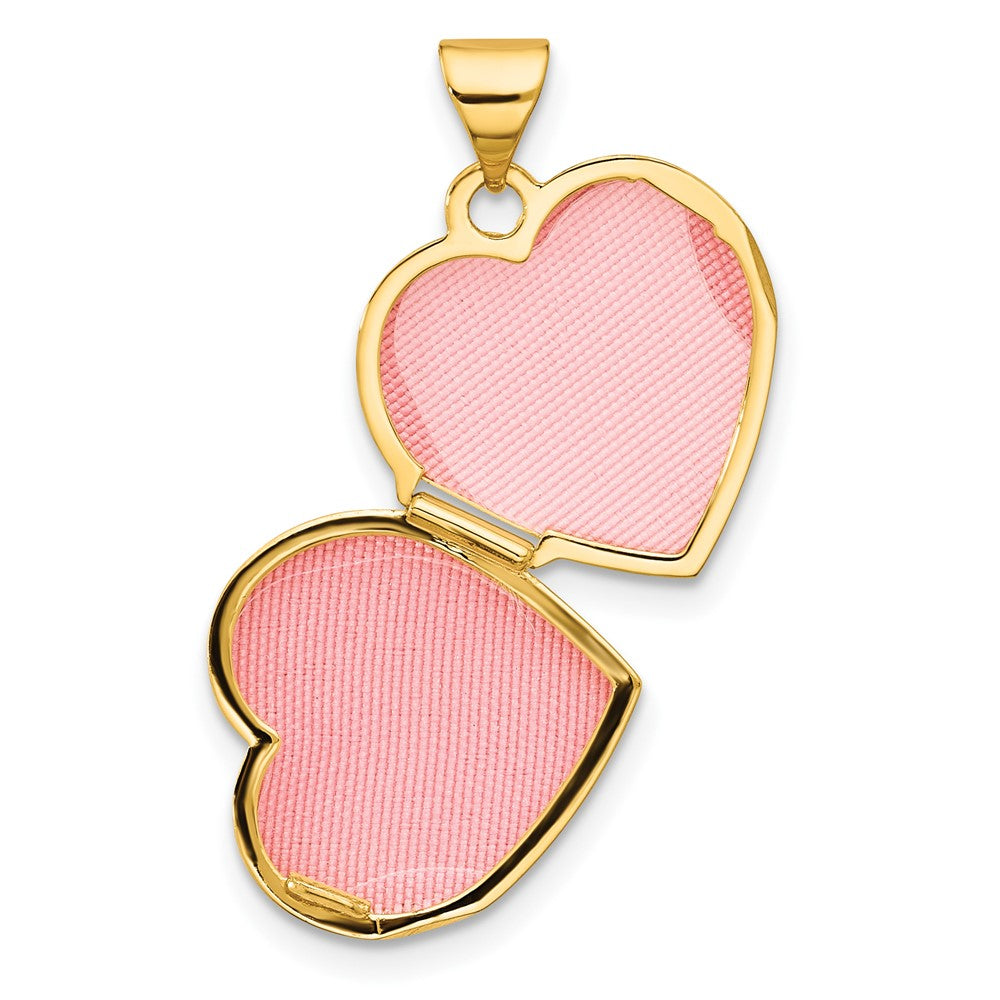 Gold Polished "Together Forever" Heart Lockets