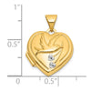 Gold Polished "Together Forever" Heart Lockets