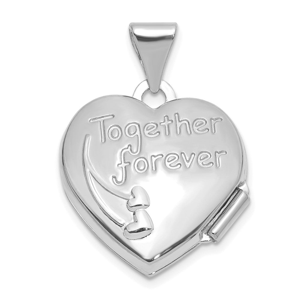 Gold Polished "Together Forever" Heart Lockets