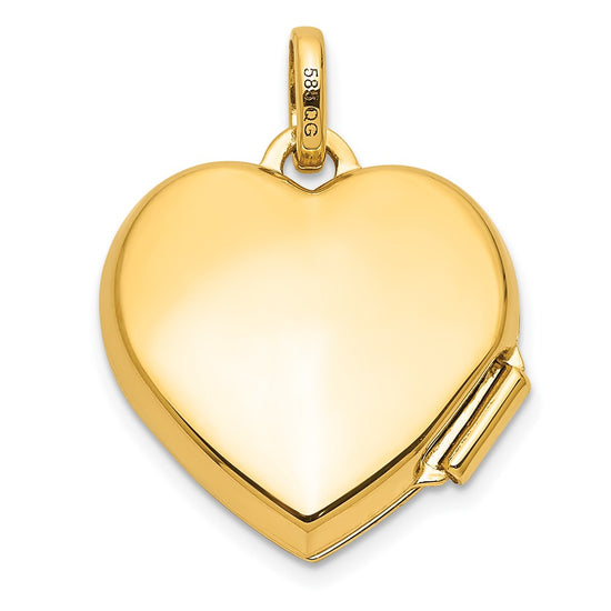 Gold Polished "Chase the Rainbow" Heart Lockets
