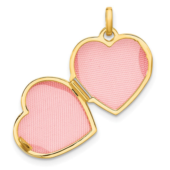 Gold Polished "Chase the Rainbow" Heart Lockets