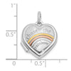 Gold Polished "Chase the Rainbow" Heart Lockets