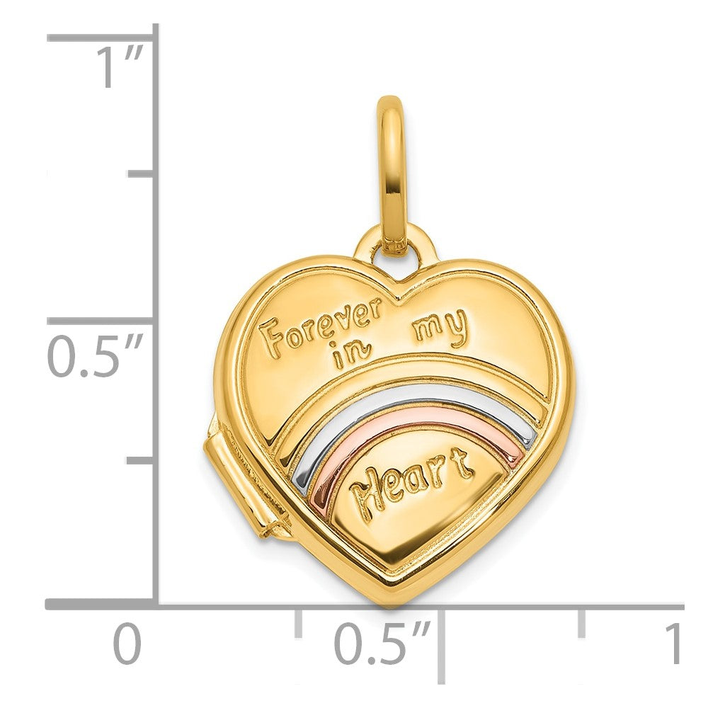 Gold Polished "Forever in my Heart" Lockets
