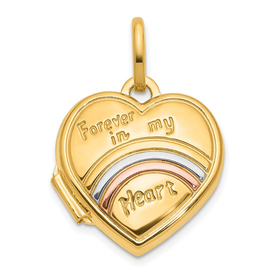 Gold Polished "Forever in my Heart" Lockets