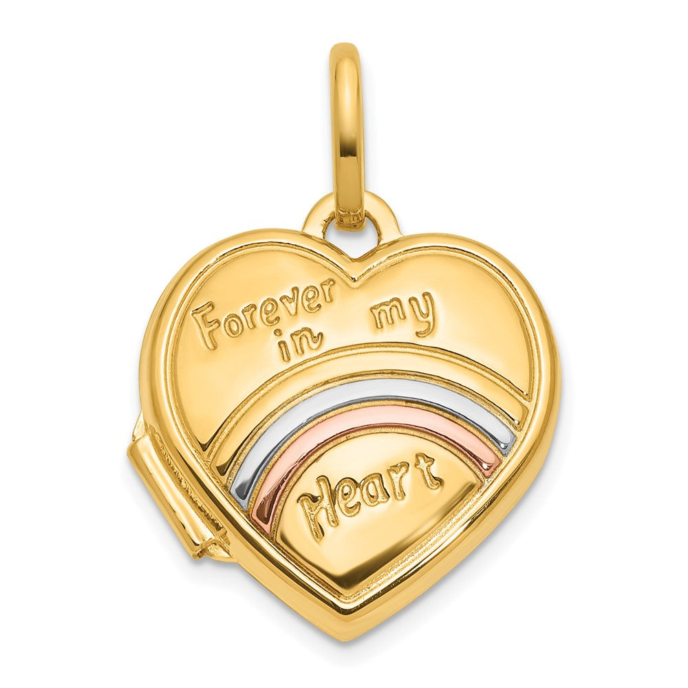 Gold Polished "Forever in my Heart" Lockets