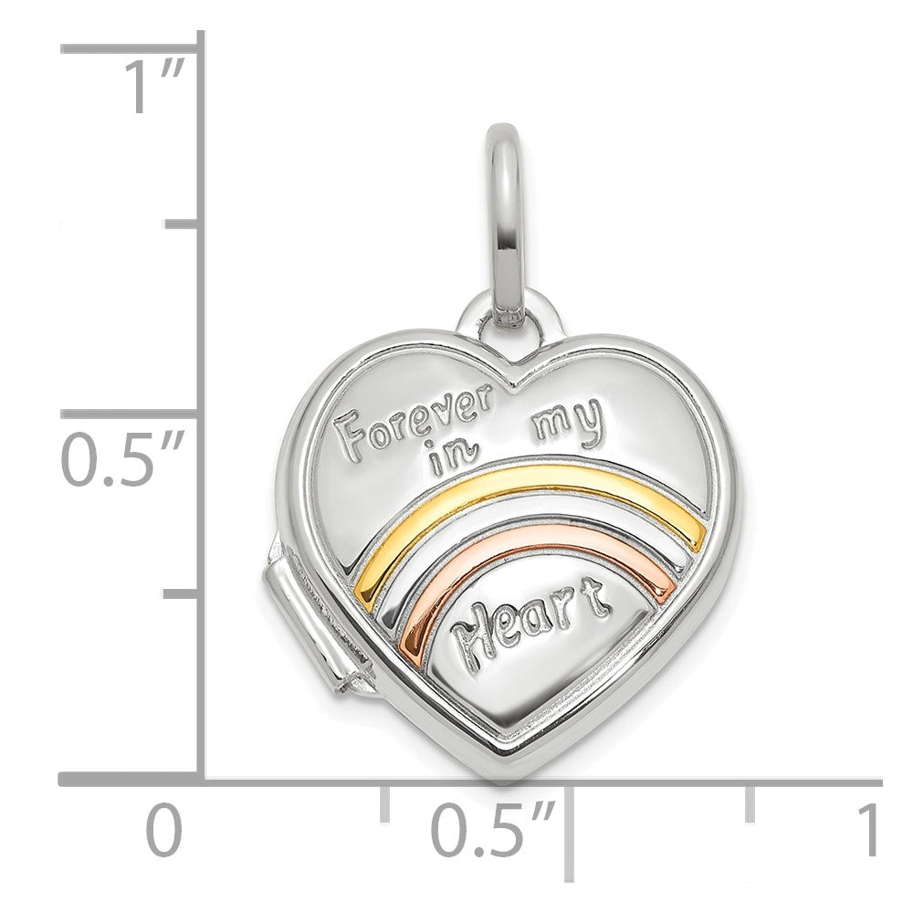 Gold Polished "Forever in my Heart" Lockets